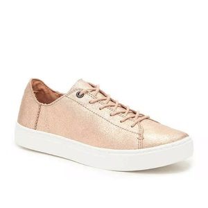 TOMS Lenox Metallic Rose Gold Sneakers
